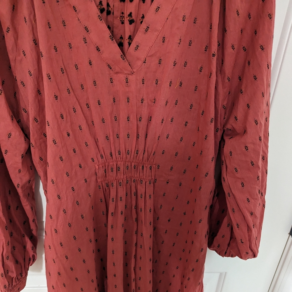 Kaftan puf sleeve,cotton thread work